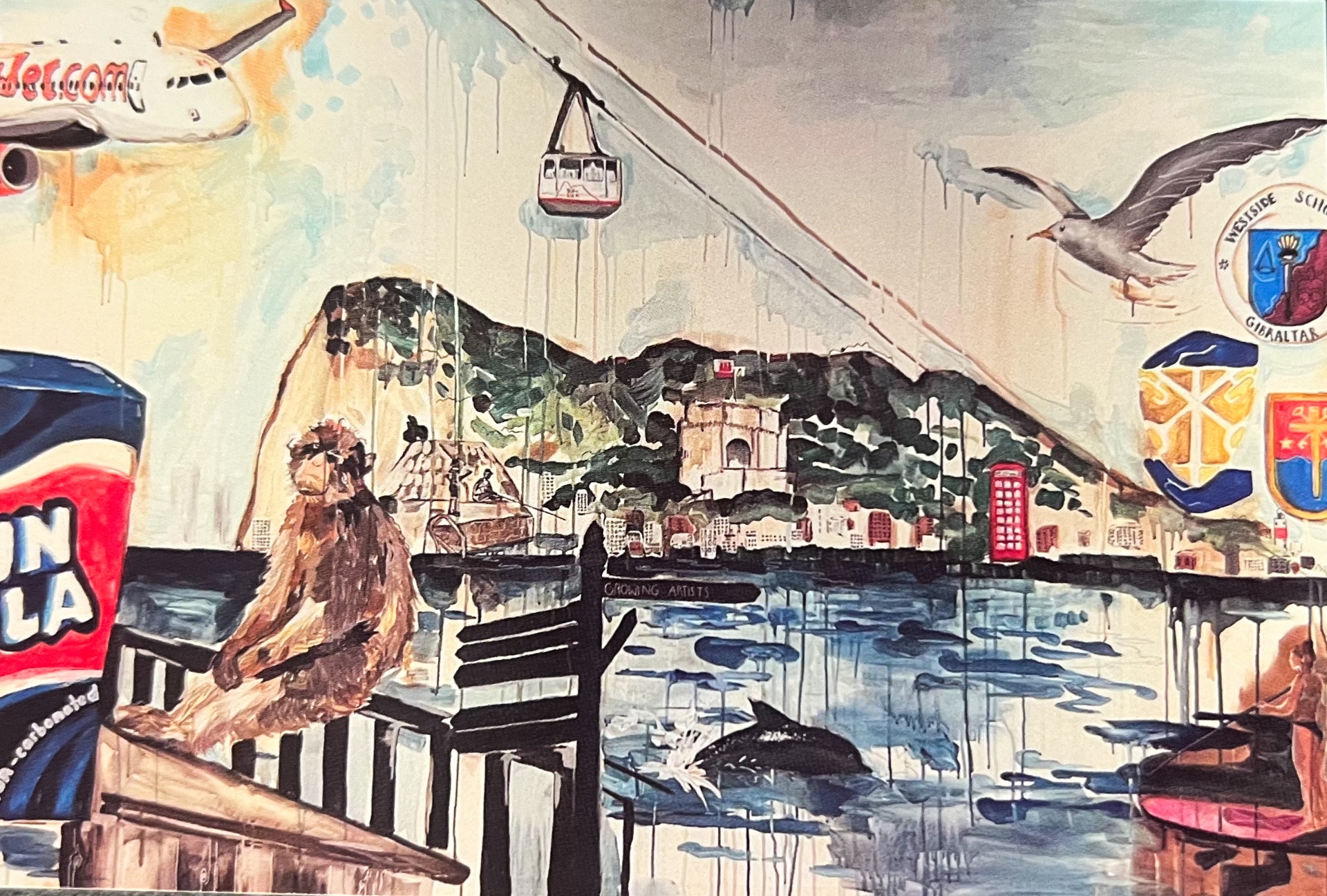 Pack of 10 Growing Artists Gibraltar postcards featuring original artwork of Gibraltar landmarks